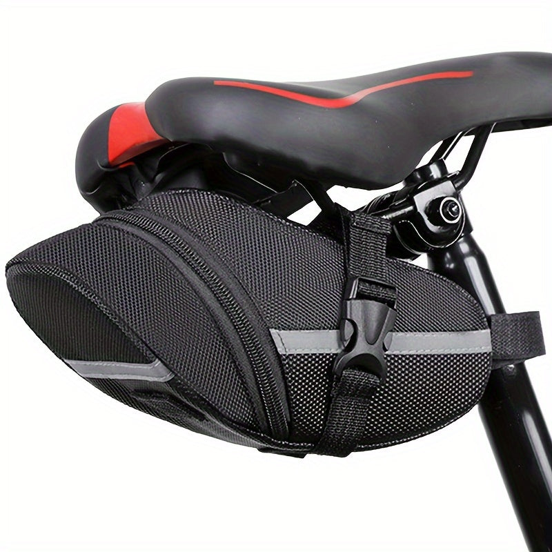 Adjustable Shoulder Strap Bicycle Saddle Bag - Lightweight, Portable, Weather Resistant, And Safe Storage For Road And Mountain Bike, Riding